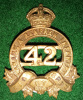 MM140A - 42nd Lanark & Renfrew Regiment, 2nd Type, Collar Badge  